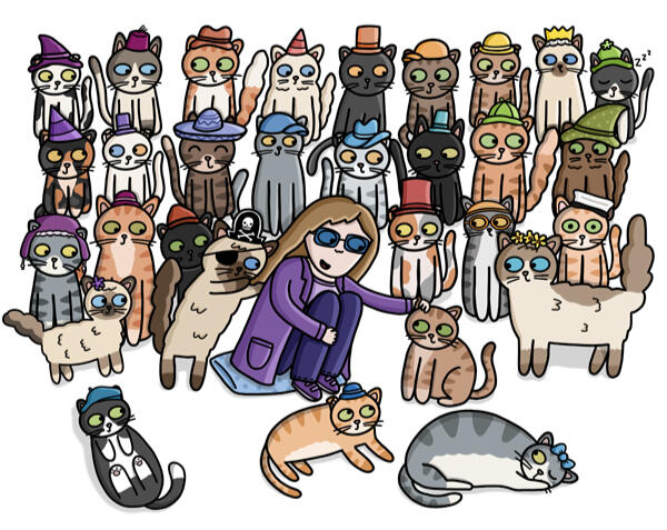 Hatted cats Hatted cats