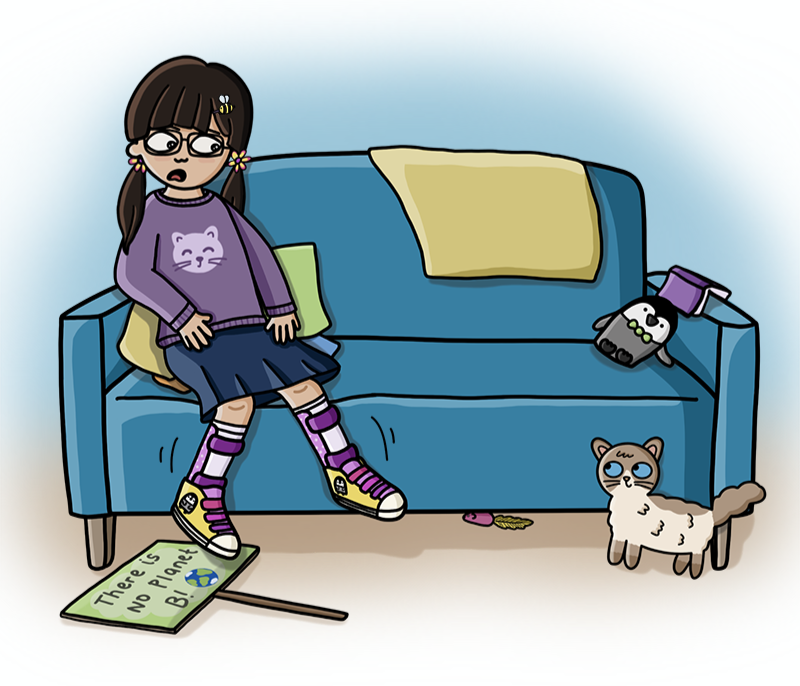 Girl sitting on sofa Girl sitting on sofa