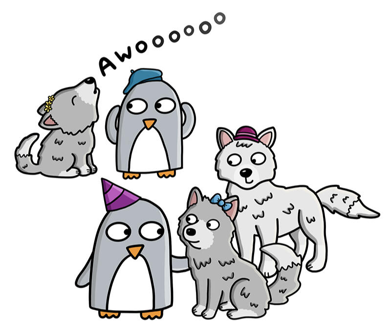 Penguins and wolves Penguins and wolves